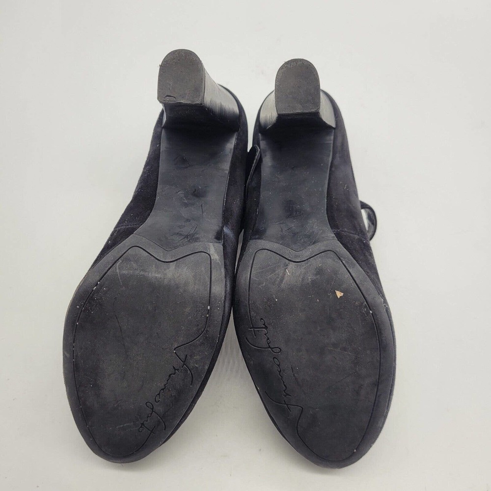 Franco Sarto womens sz 8.5 daniela black suede leather mary jane heels buckle - Picture 9 of 9